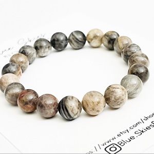 Black Moonstone Calming and Grounding Bracelet